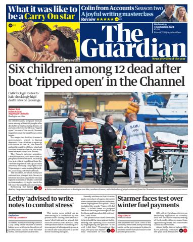 The Guardian Newspaper issue Wednesday, September 4, 2024