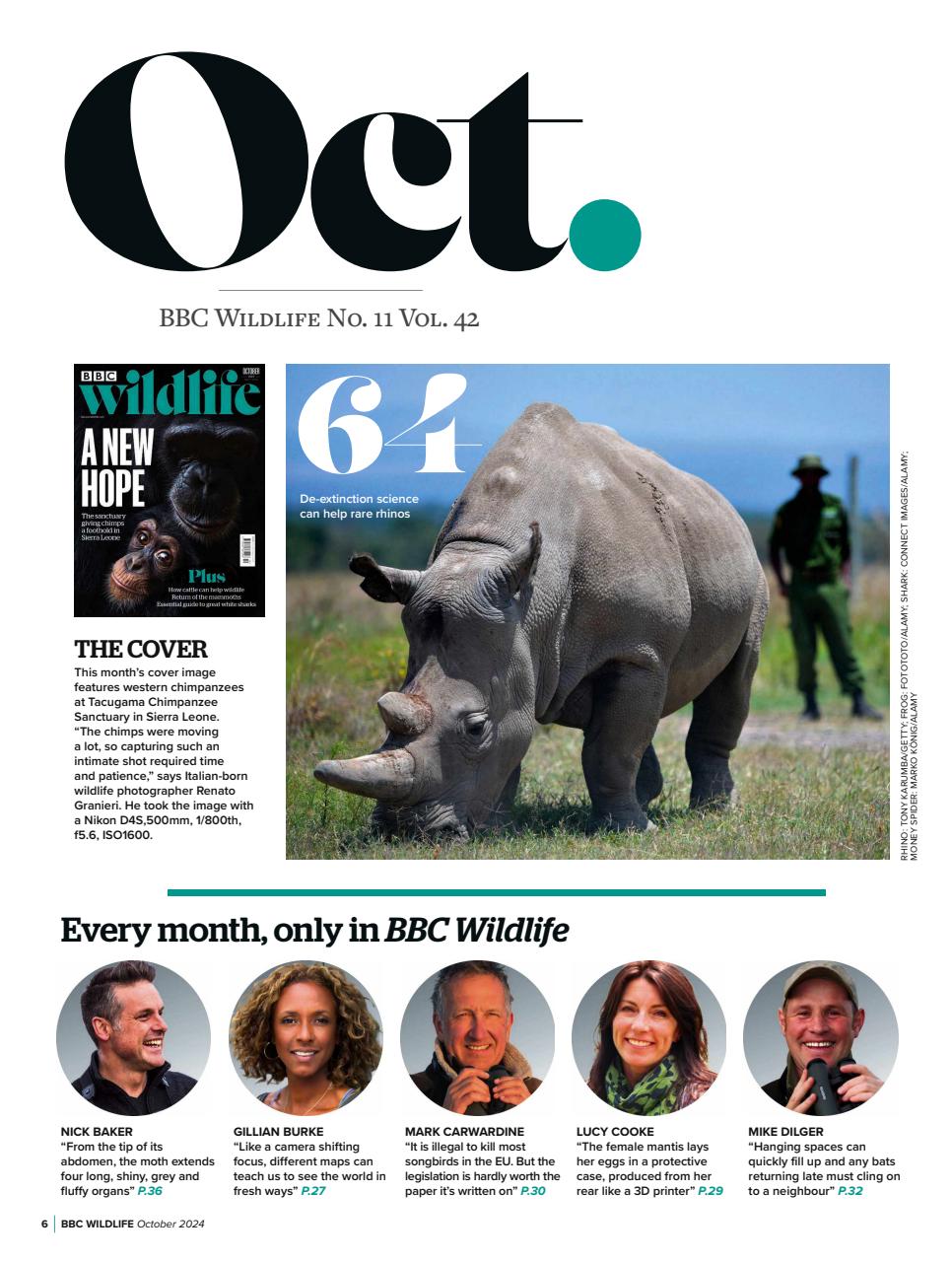 BBC Wildlife Magazine Subscriptions and October 2024 Issue