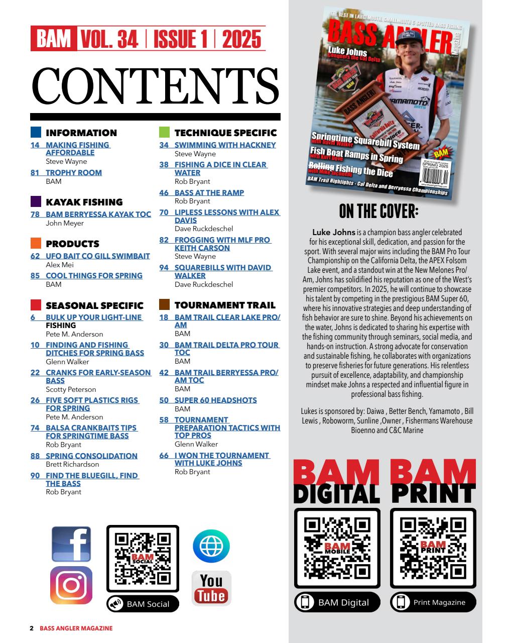 BASS ANGLER MAGAZINE Preview Pages