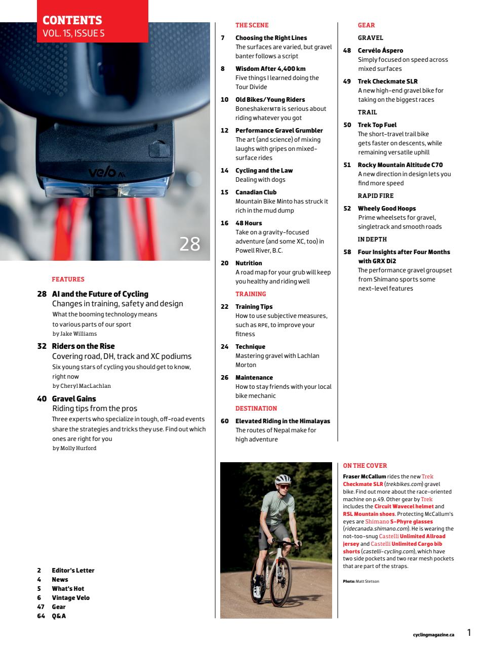 Canadian Cycling Magazine Preview Pages