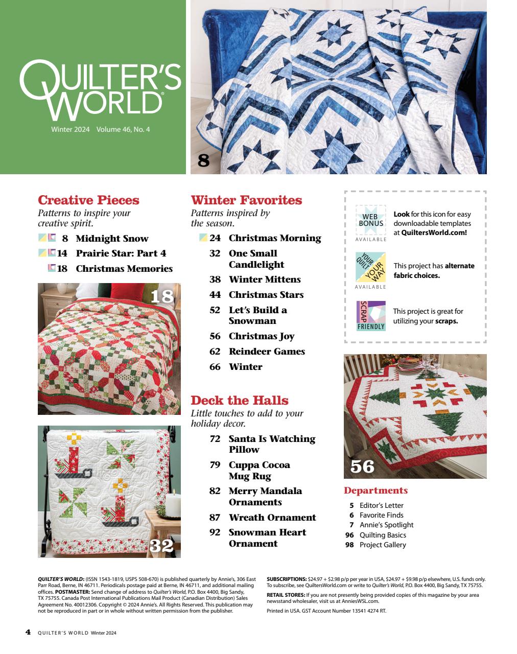 Quilter's World Preview Pages