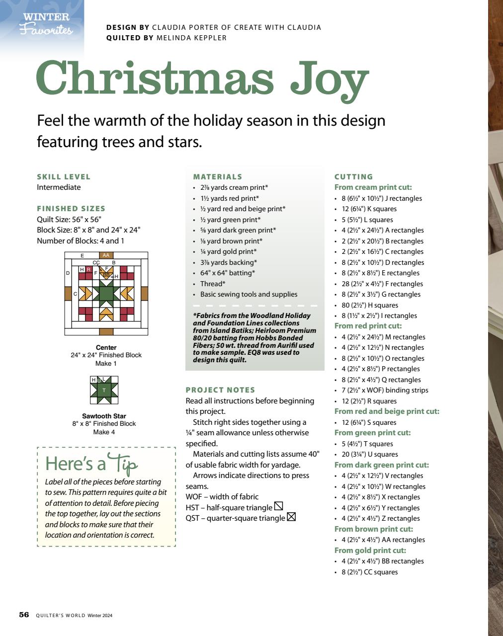 Quilter's World Preview Pages