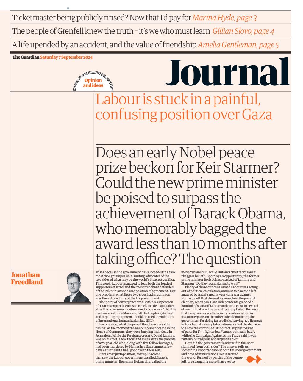 The Guardian Newspaper Preview Pages