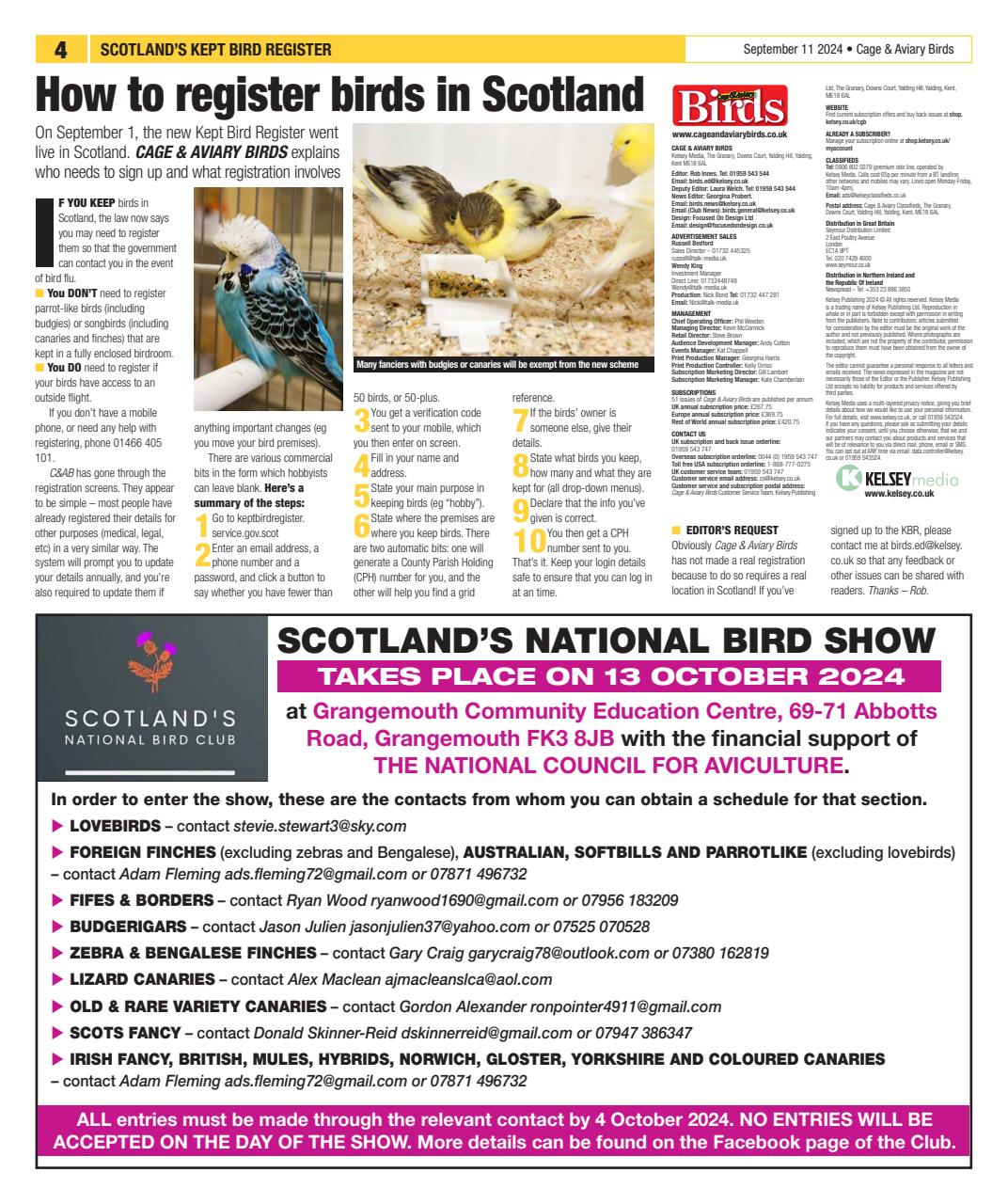 Cage & Aviary Birds Preview Pages