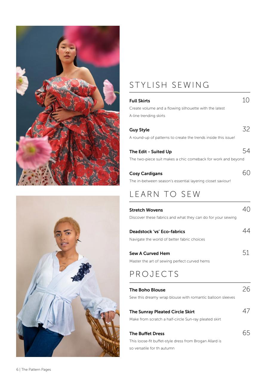 The Pattern Pages Sewing Magazine Preview Pages