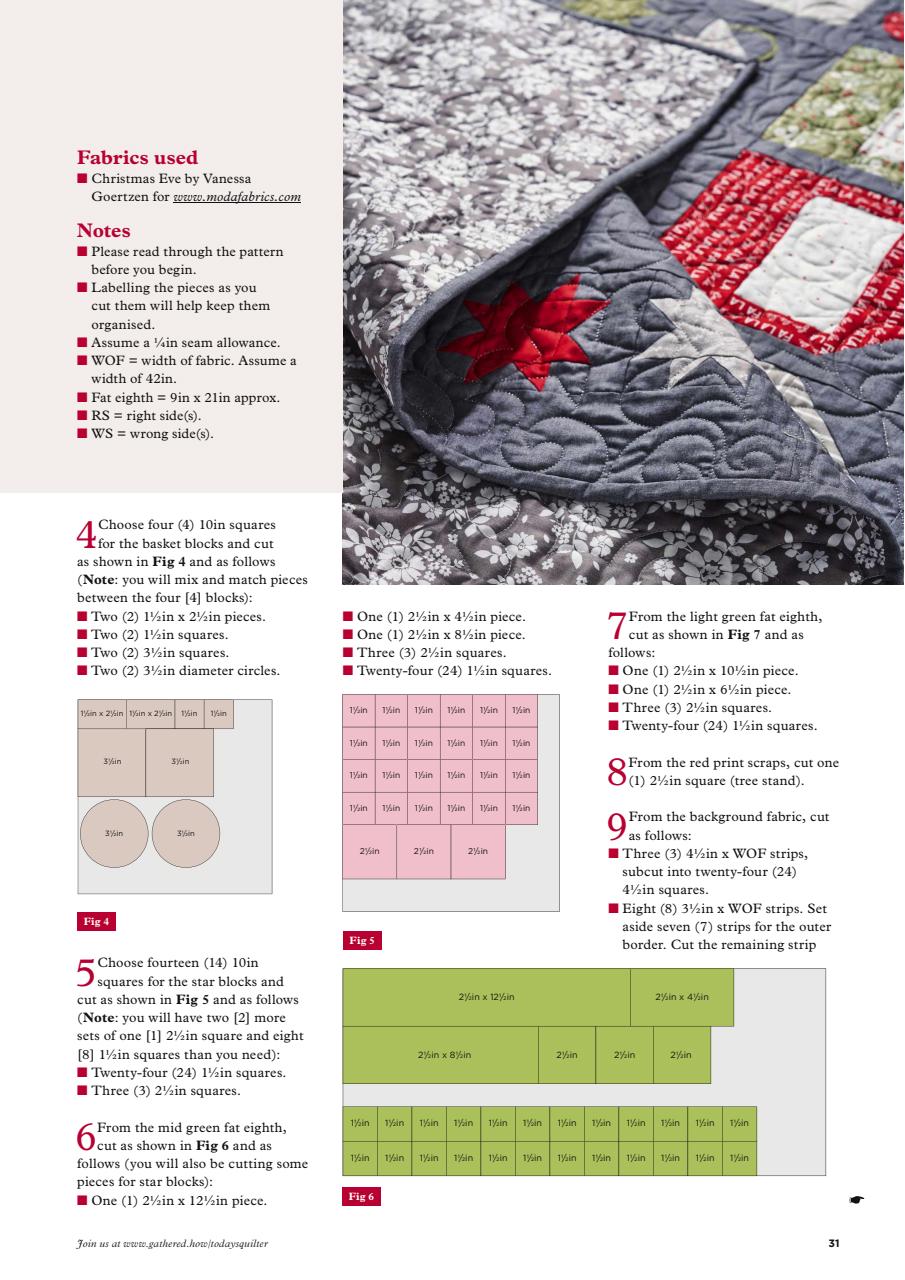 Today’s Quilter Preview Pages