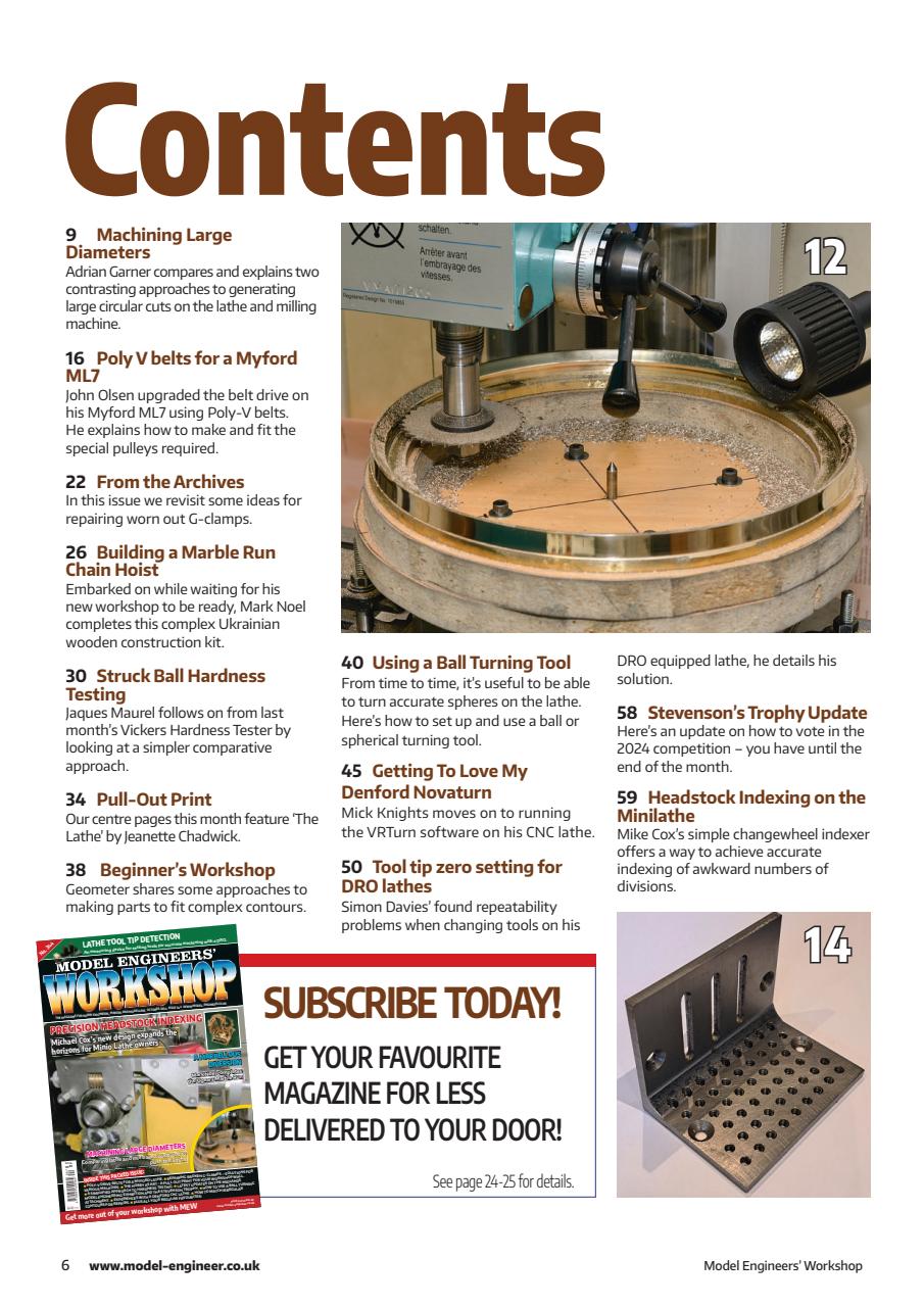 Model Engineer & Workshop Magazine Preview Pages