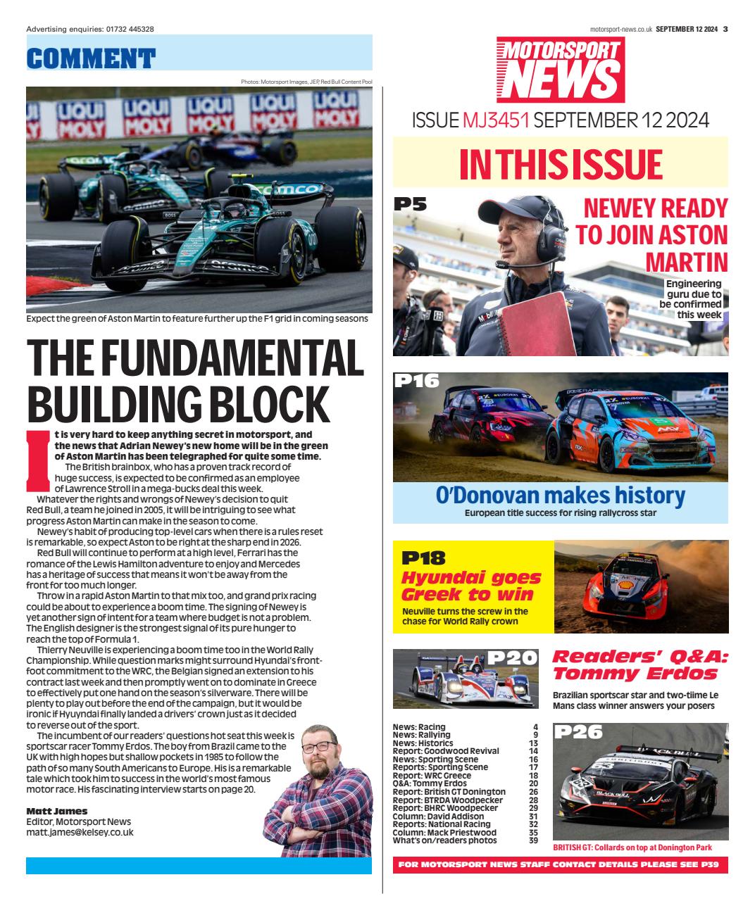 Motorsport News Preview Pages