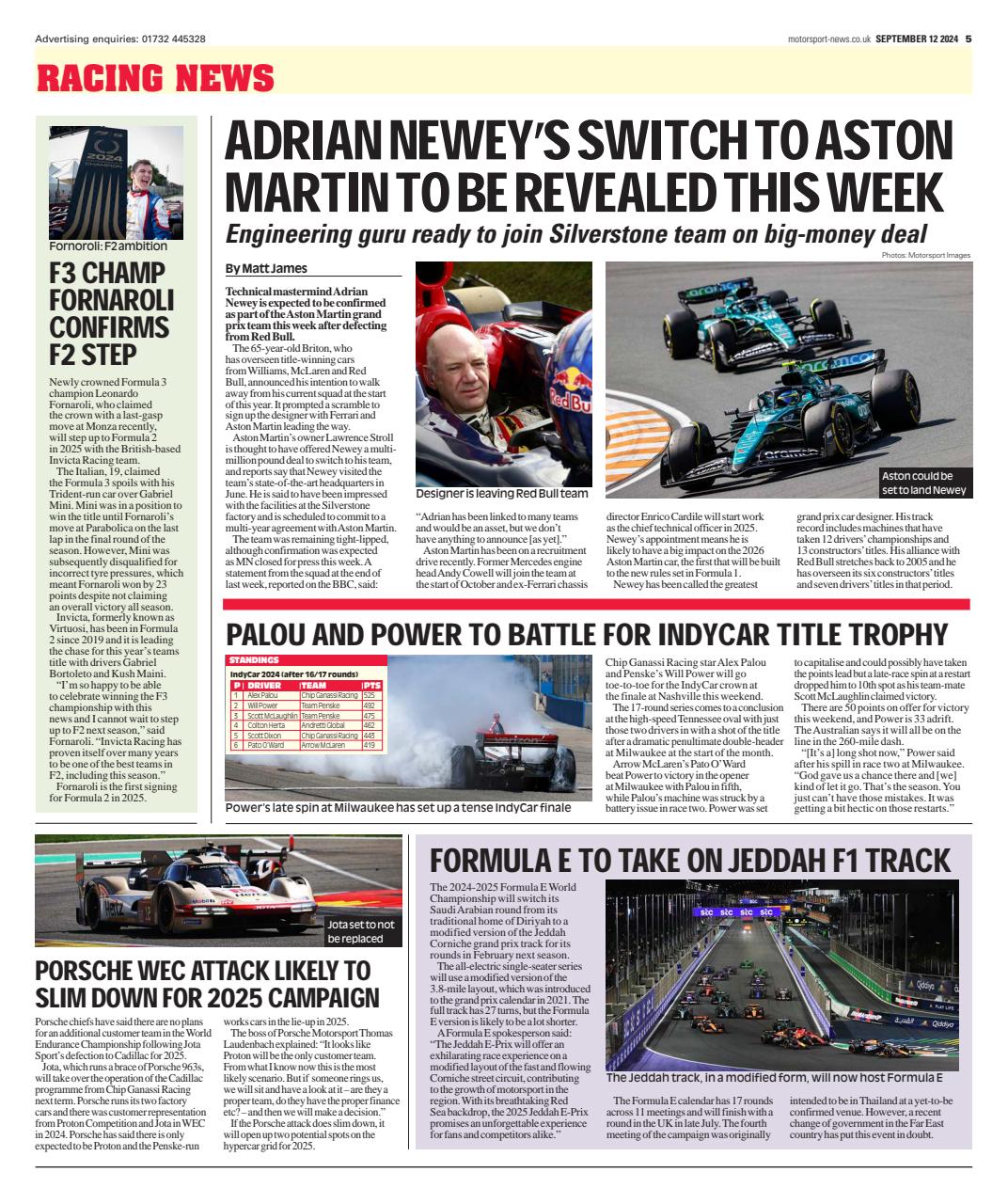 Motorsport News Preview Pages