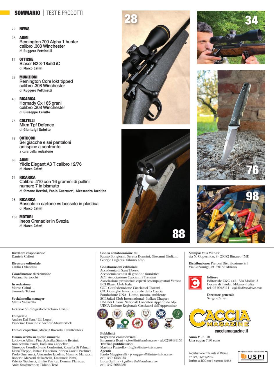Caccia Magazine Preview Pages