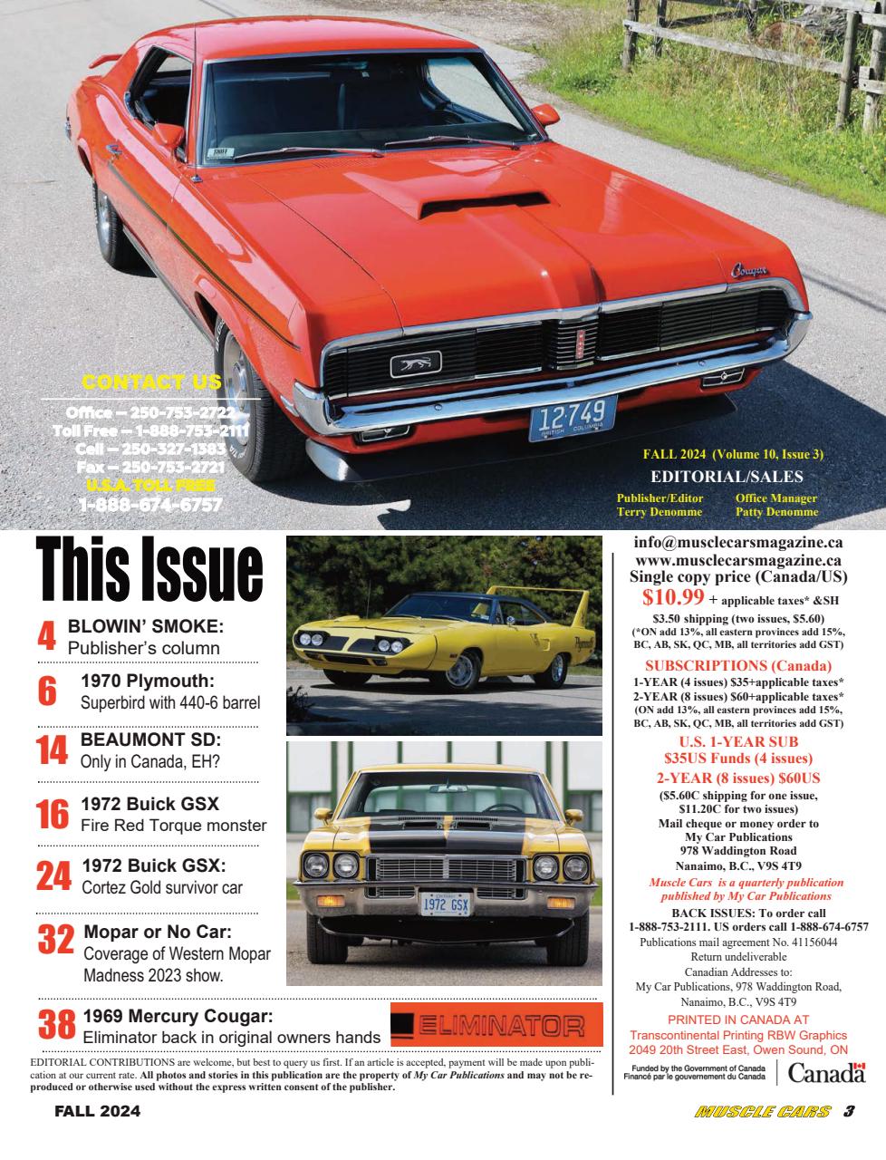 Muscle Cars Preview Pages