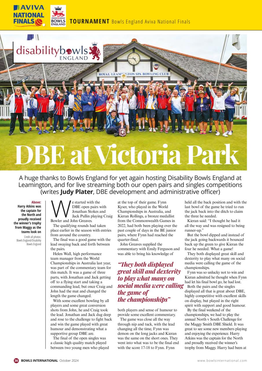 Bowls International Preview Pages