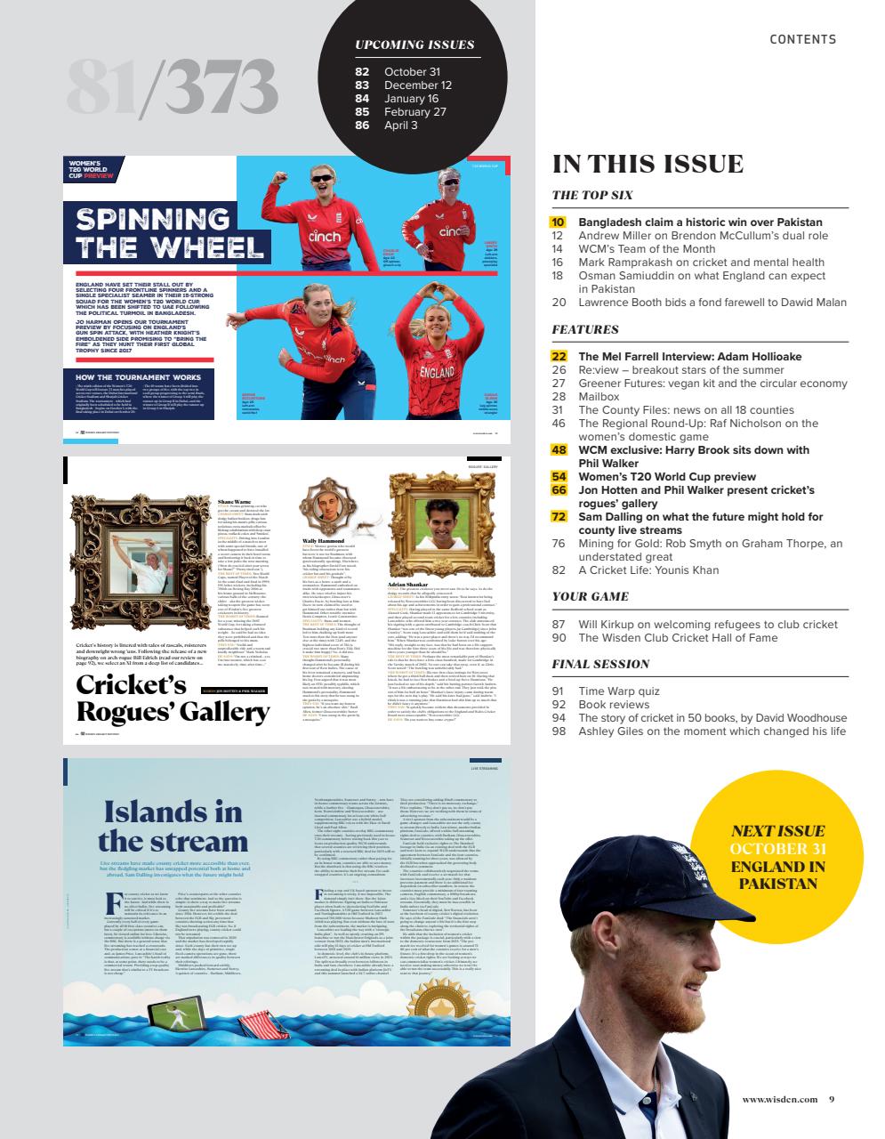 Wisden Cricket Monthly Preview Pages