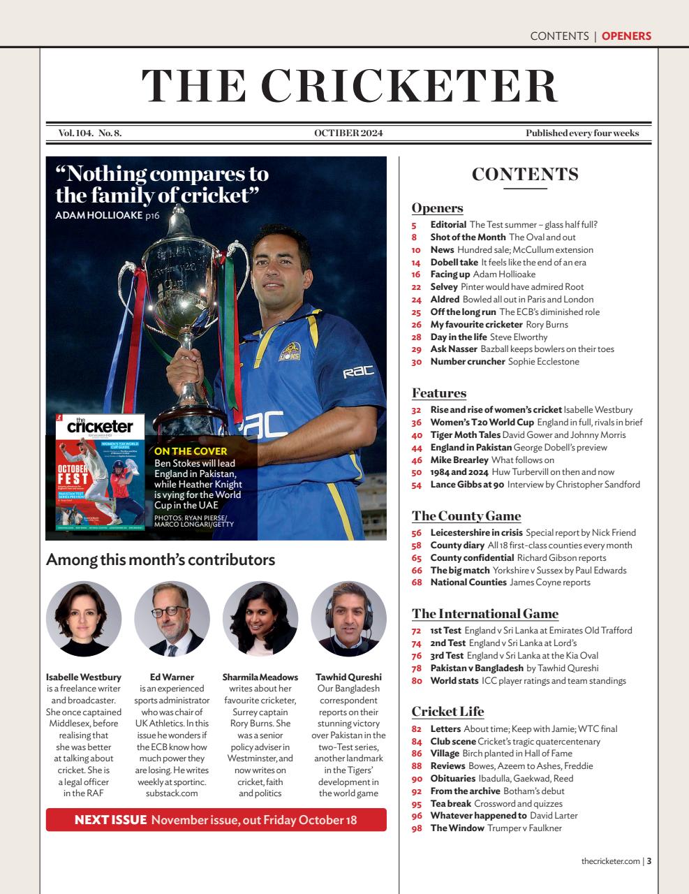 The Cricketer Magazine Preview Pages