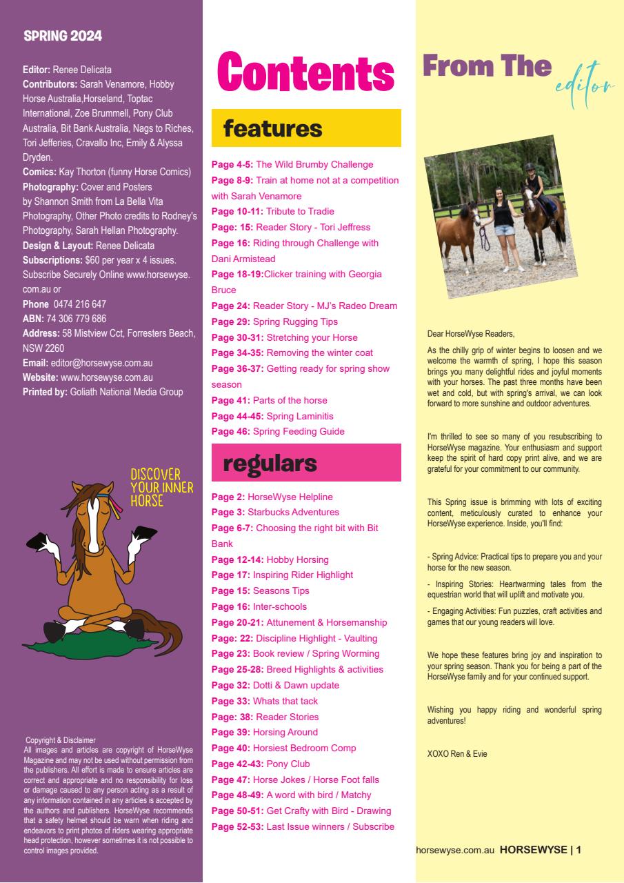 HorseWyse Magazine Preview Pages