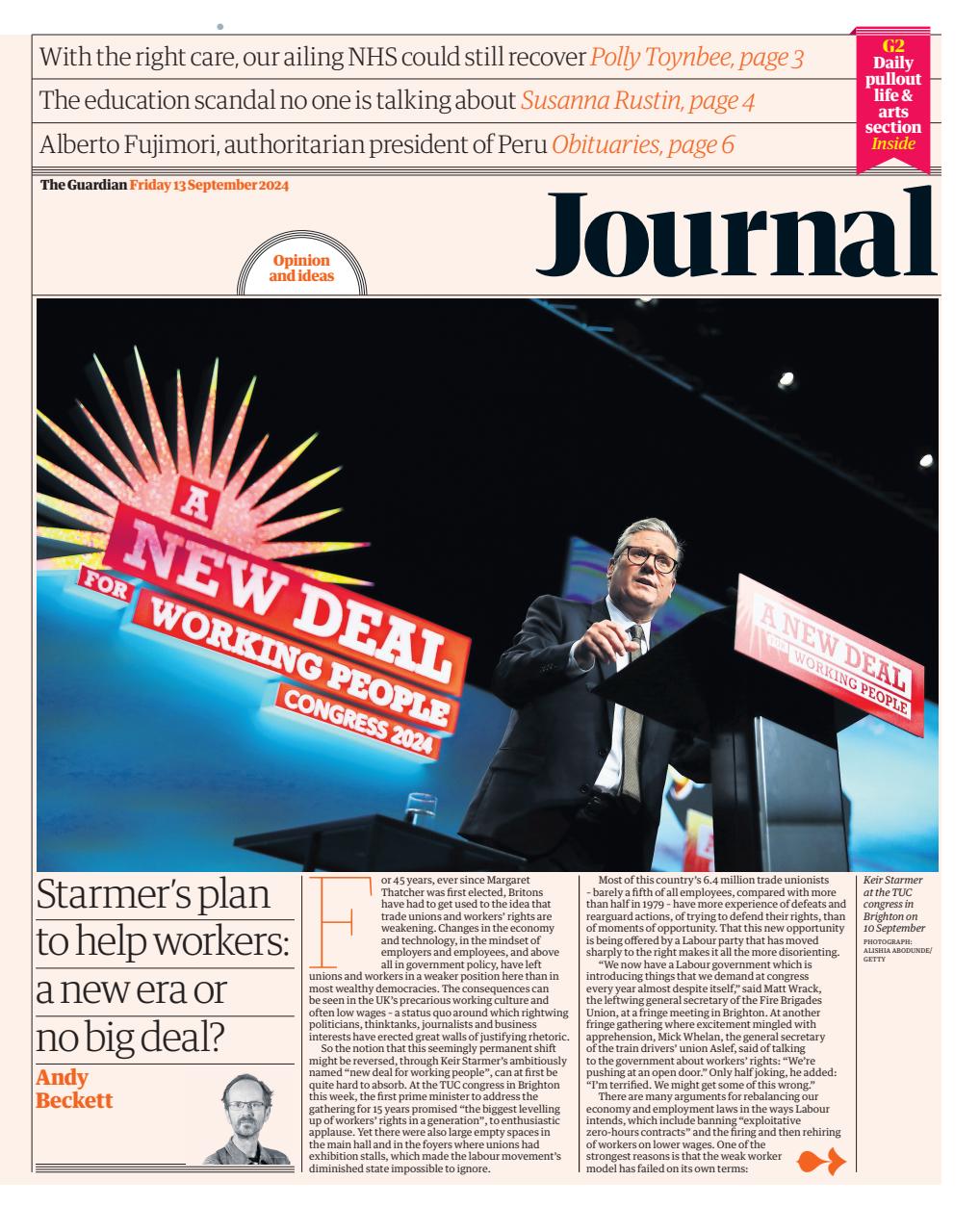 The Guardian Newspaper Preview Pages