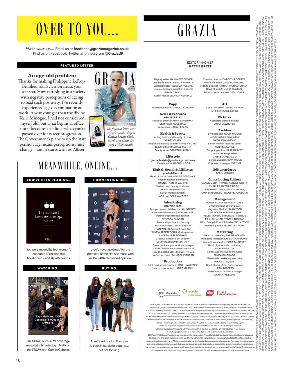 Grazia Preview Pages