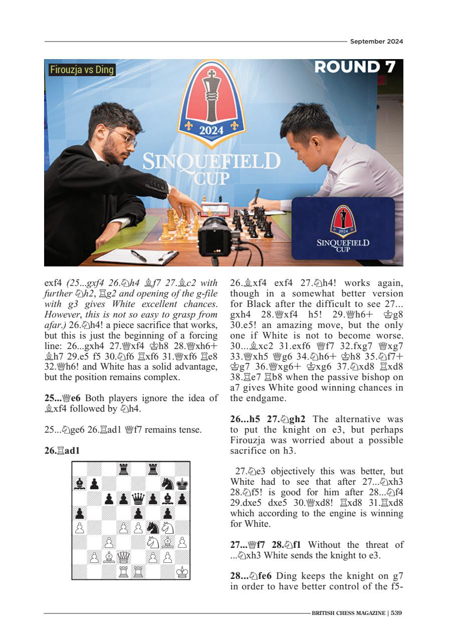 British Chess Magazine Subscriptions and September 2024 Issue