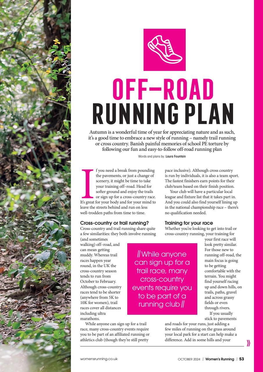 Women’s Running Preview Pages