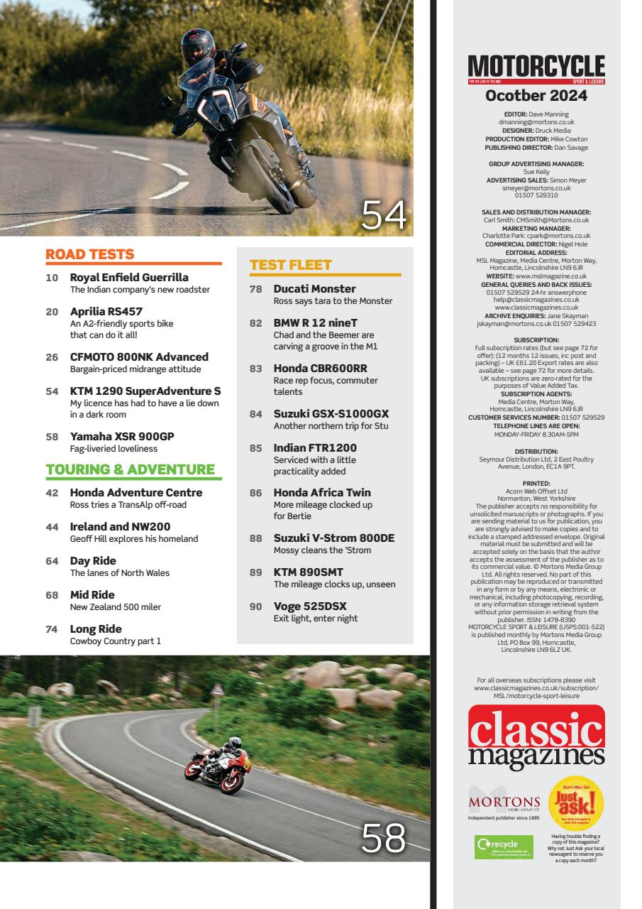 Motorcycle Sport & Leisure Preview Pages