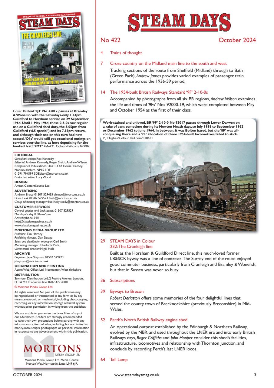 Steam Days Preview Pages