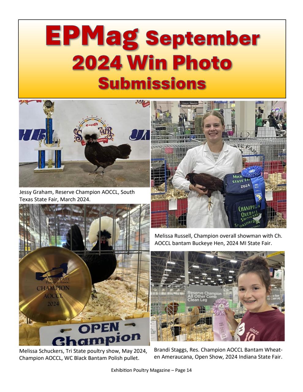 Exhibition Poultry Magazine Preview Pages