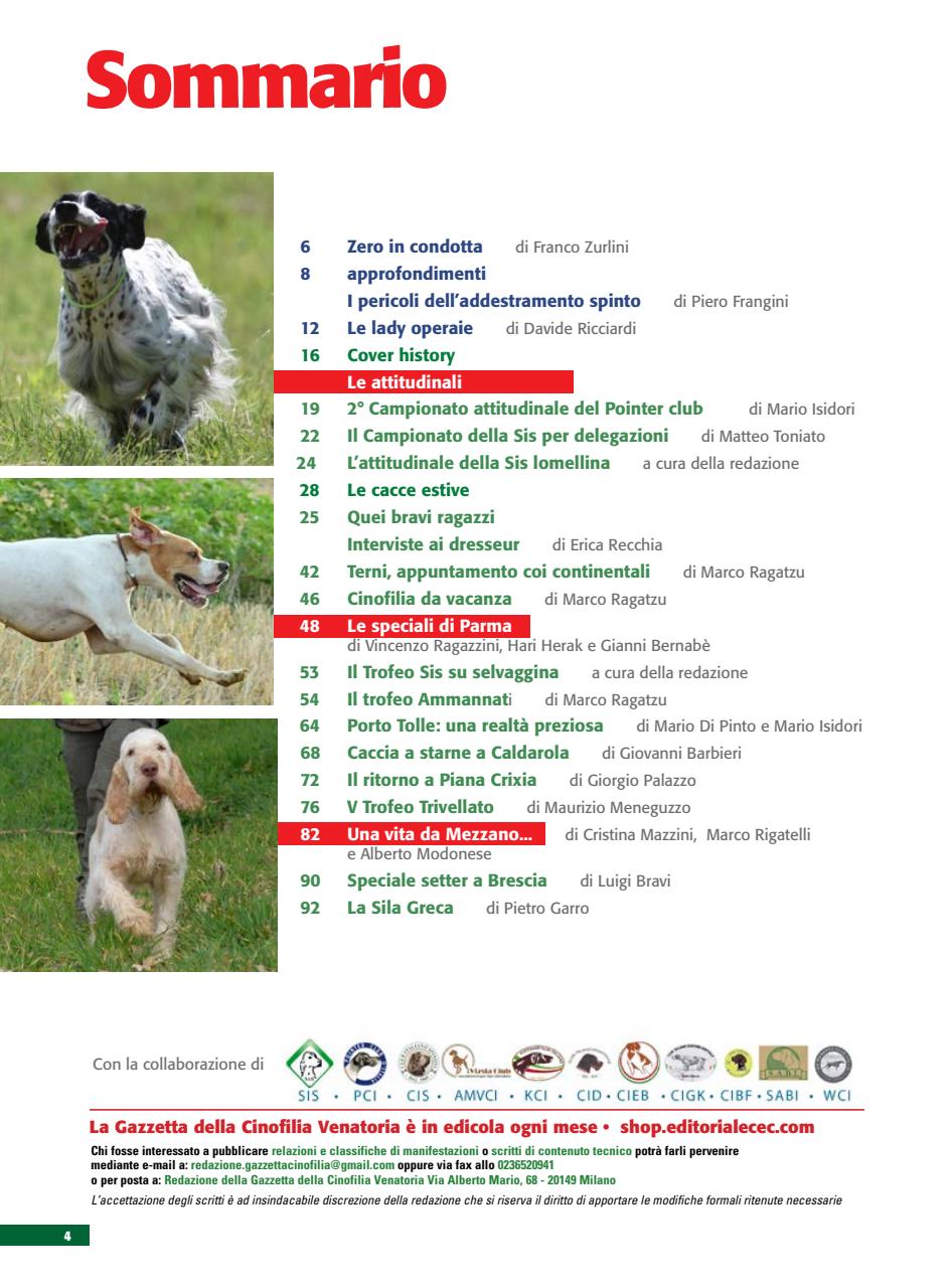 La Gazzetta Della Cinofilia Venatoria Preview Pages