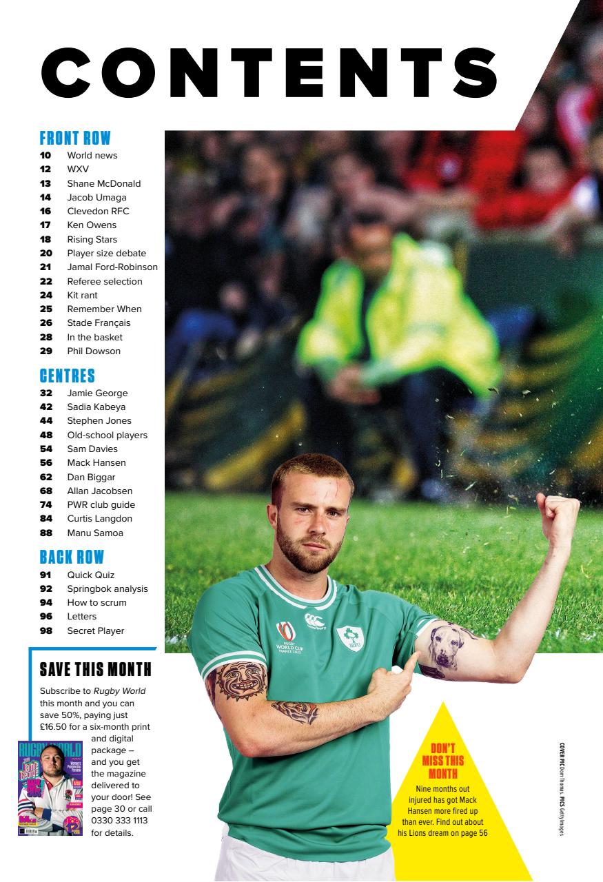 Rugby World Preview Pages