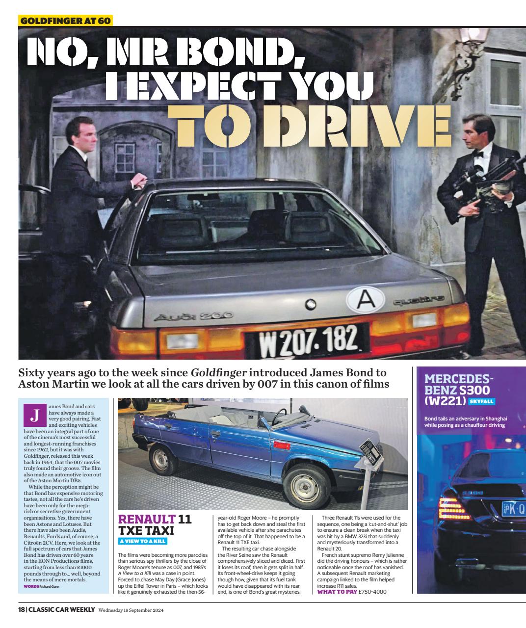 Classic Car Weekly Magazine - 18-Sep-2024 Back Issue