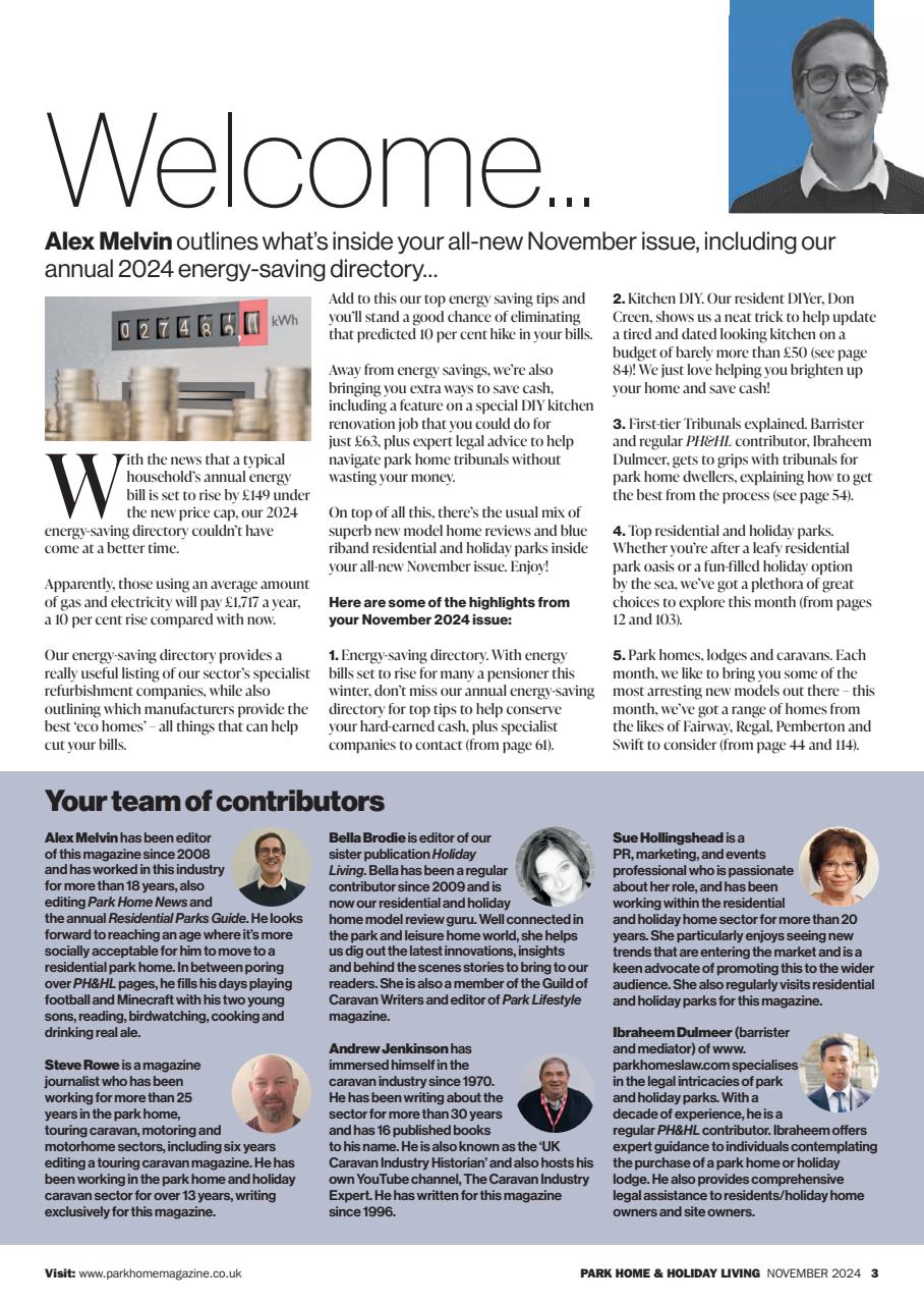 Park Home & Holiday Living Preview Pages