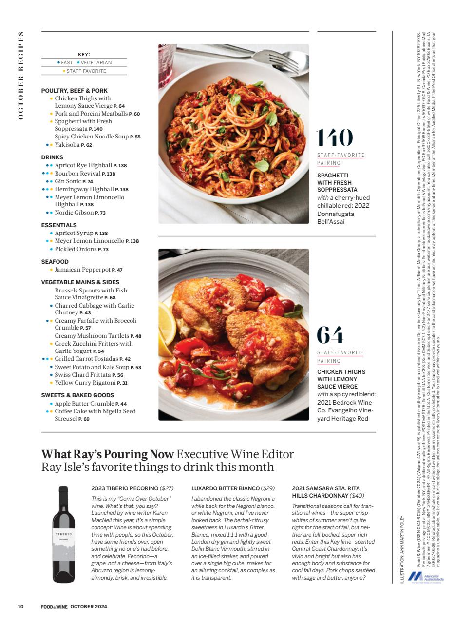 Food & Wine Preview Pages