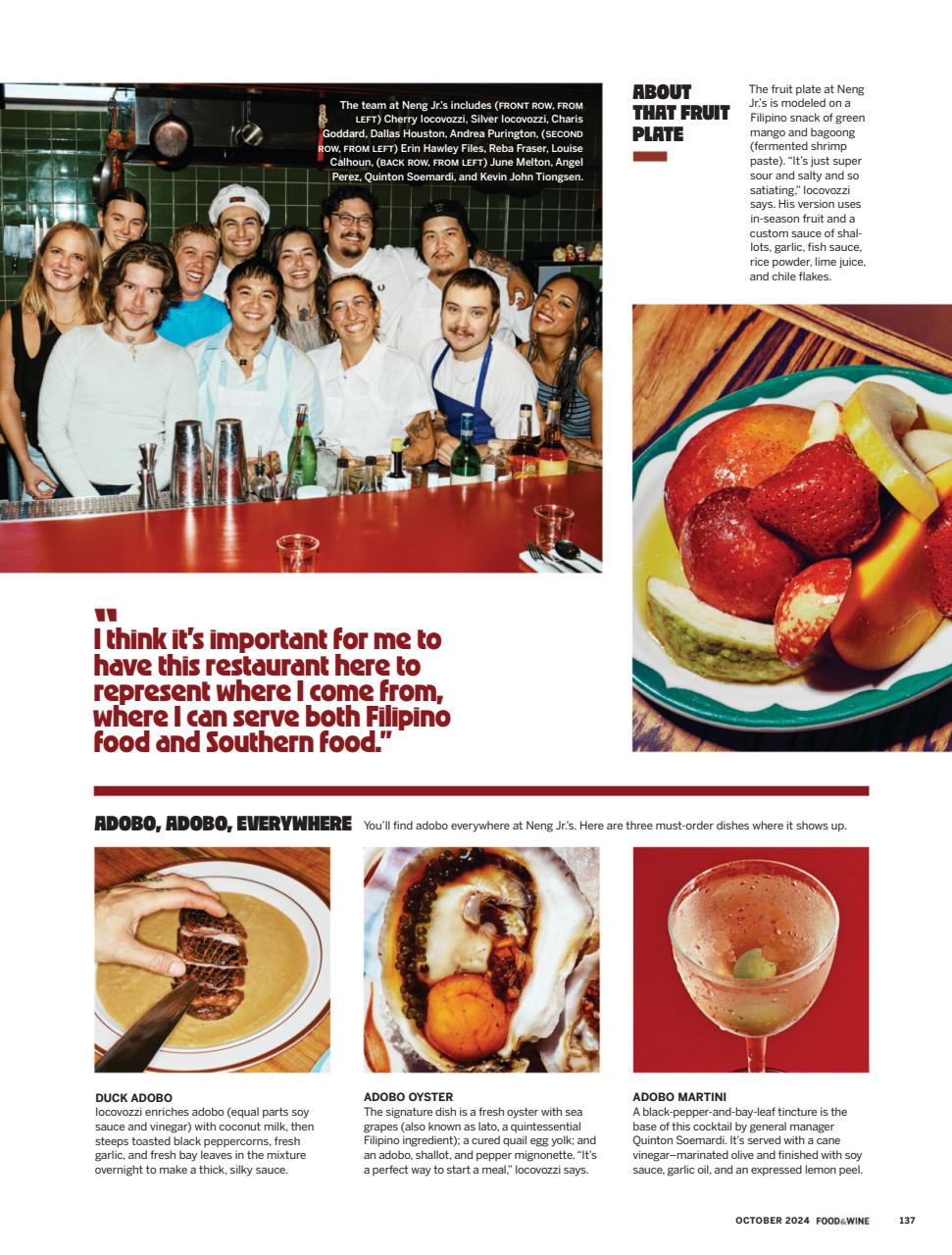 Food & Wine Preview Pages