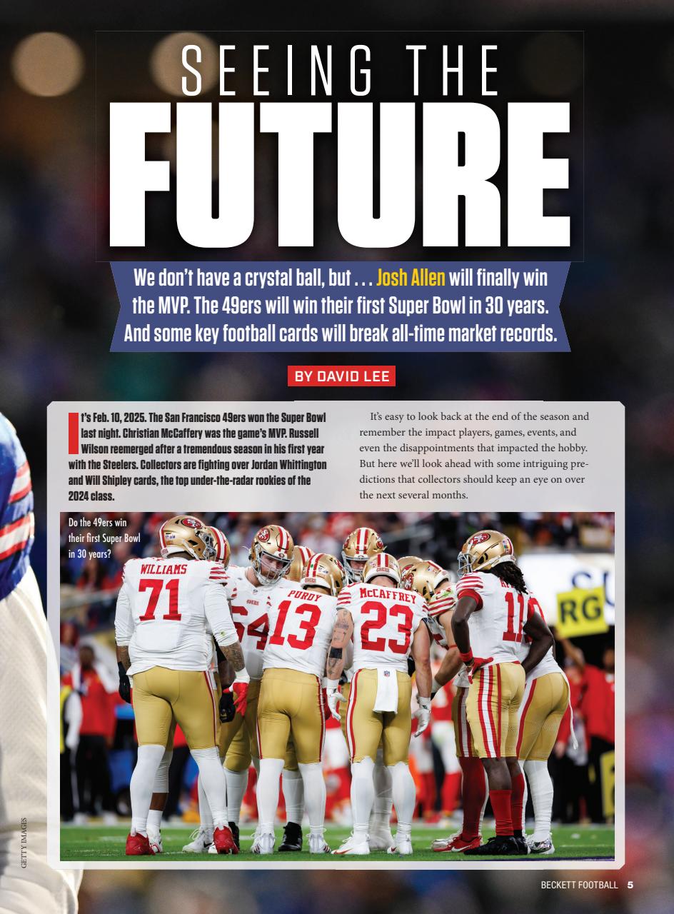 Beckett Football Magazine Preview Pages