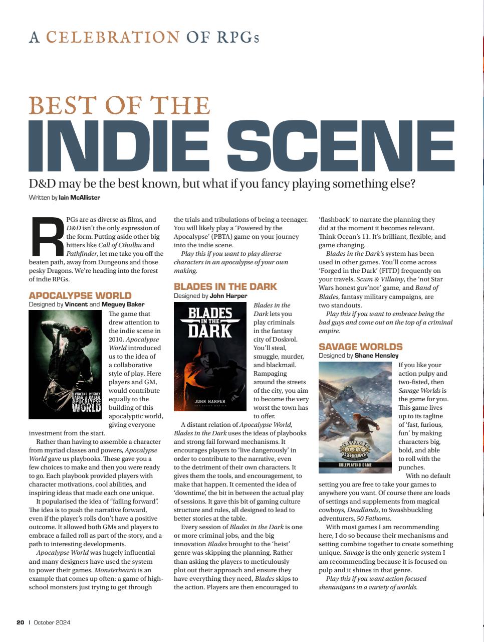 Tabletop Gaming Preview Pages