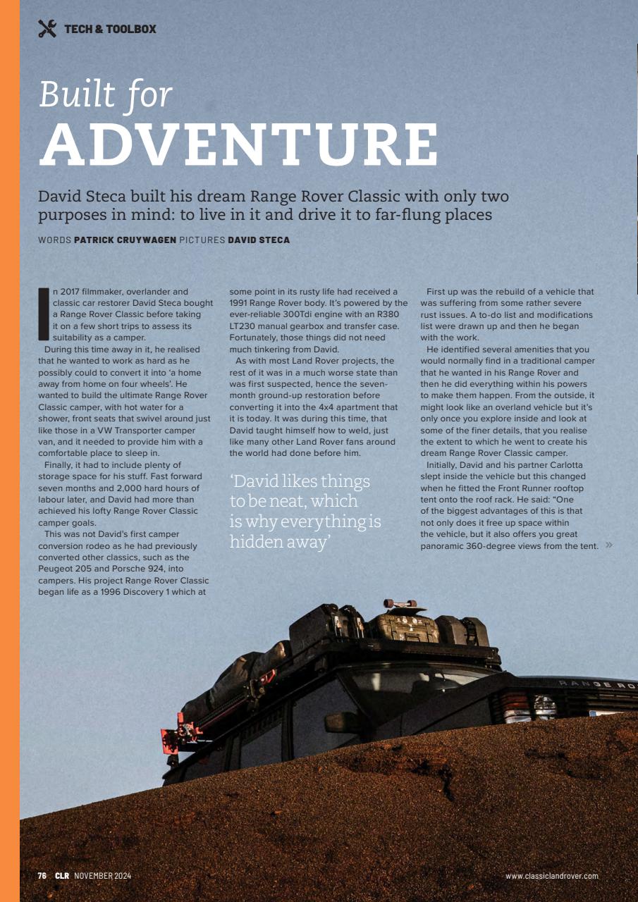 Classic Land Rover Magazine Preview Pages