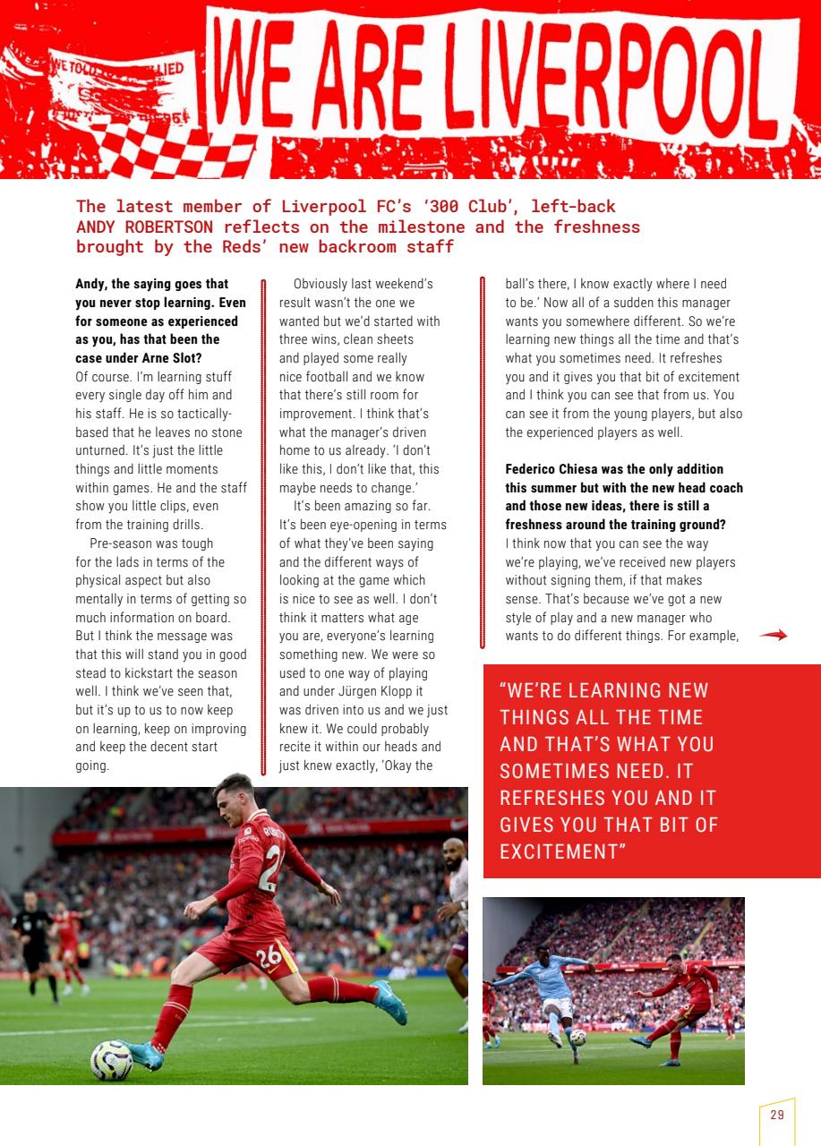 Liverpool FC Programmes Preview Pages