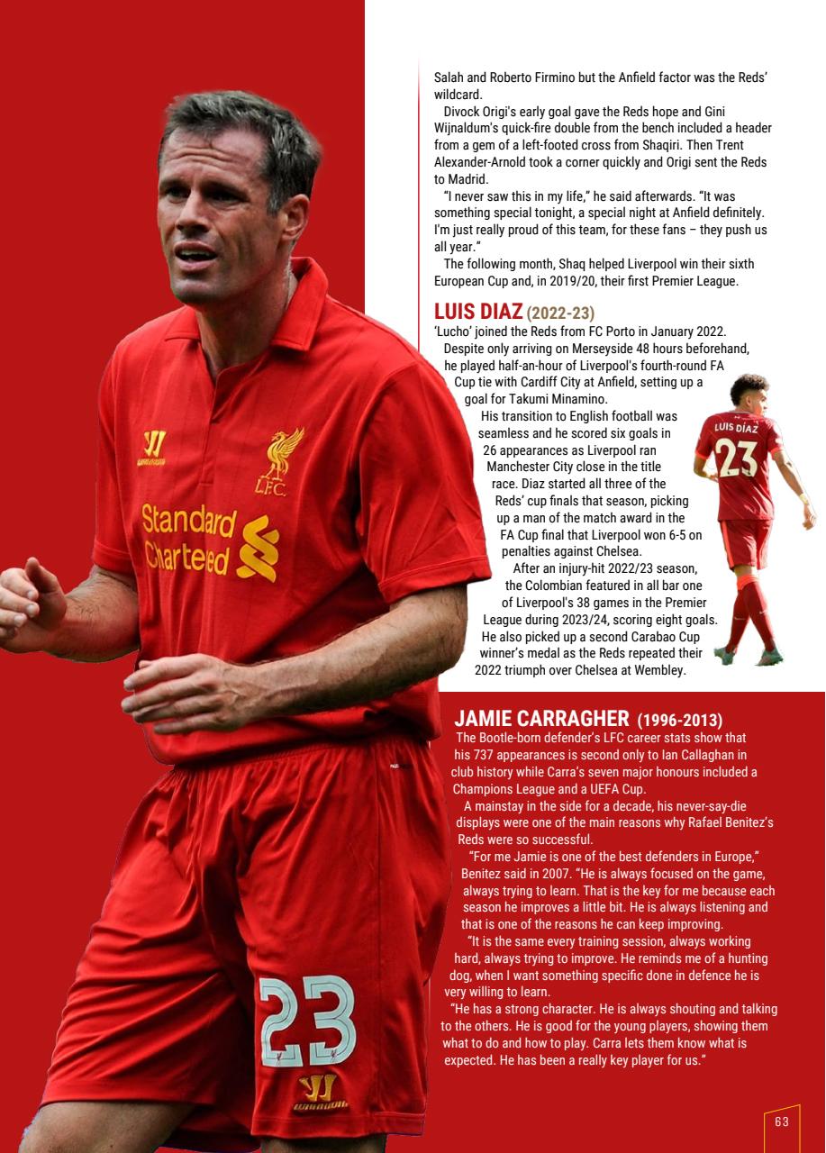Liverpool FC Programmes Preview Pages