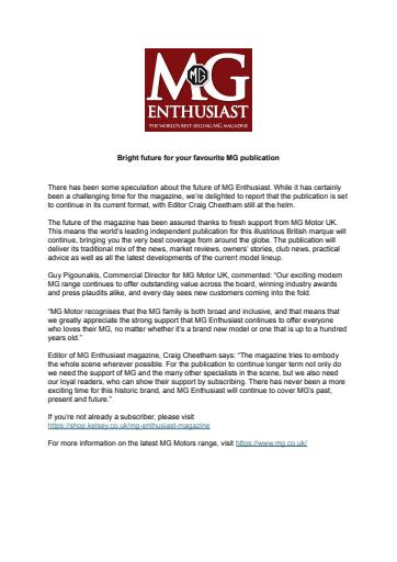 MG Enthusiast issue 