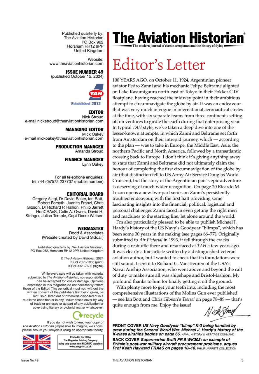 The Aviation Historian Magazine Preview Pages