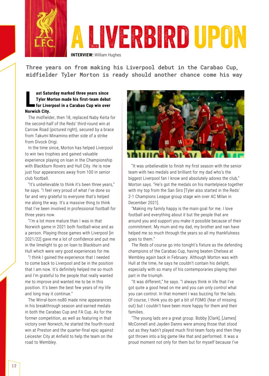 Liverpool FC Programmes Preview Pages