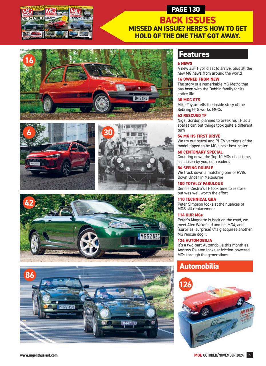MG Enthusiast Preview Pages