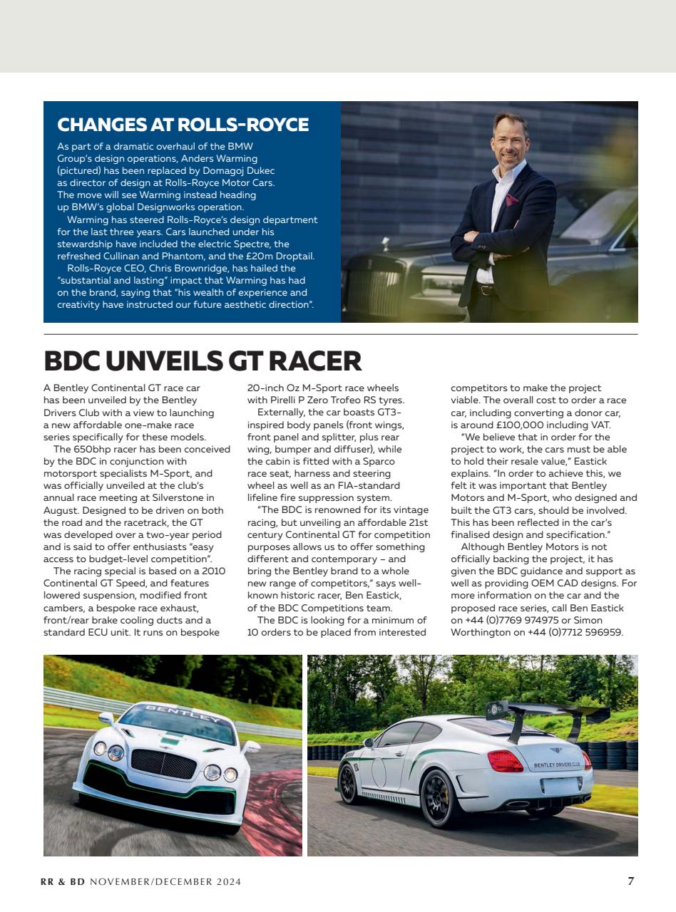 Rolls-Royce & Bentley Driver Preview Pages