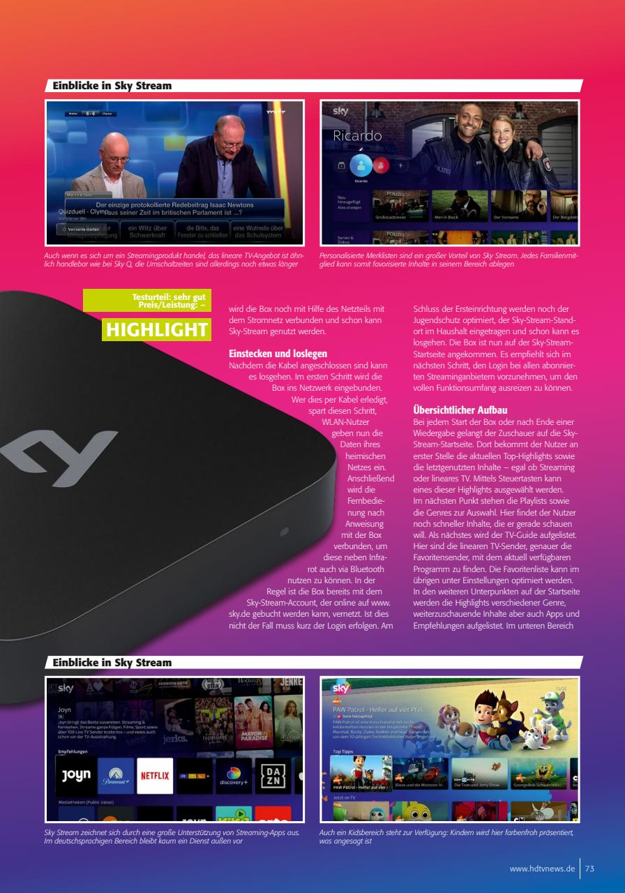 HDTV Preview Pages