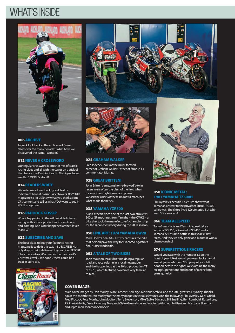 Classic Racer Preview Pages