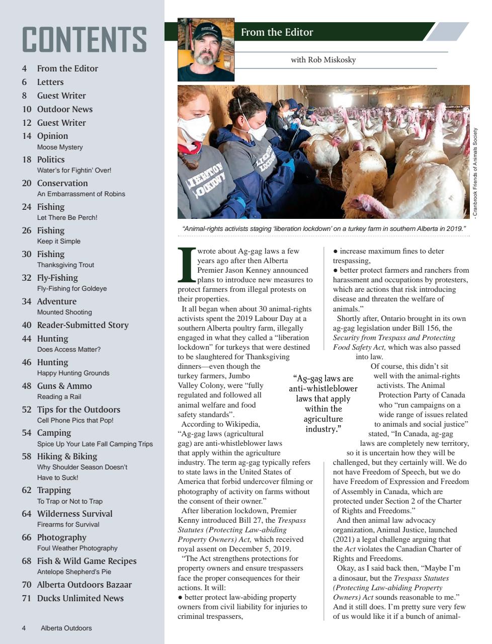 Alberta Outdoors Preview Pages