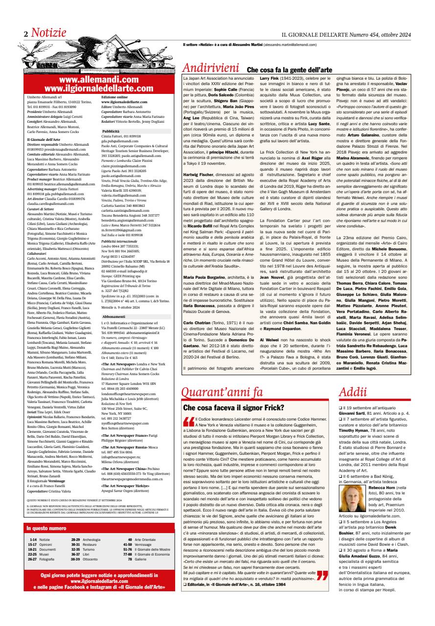 Il Giornale Dell’Arte Preview Pages