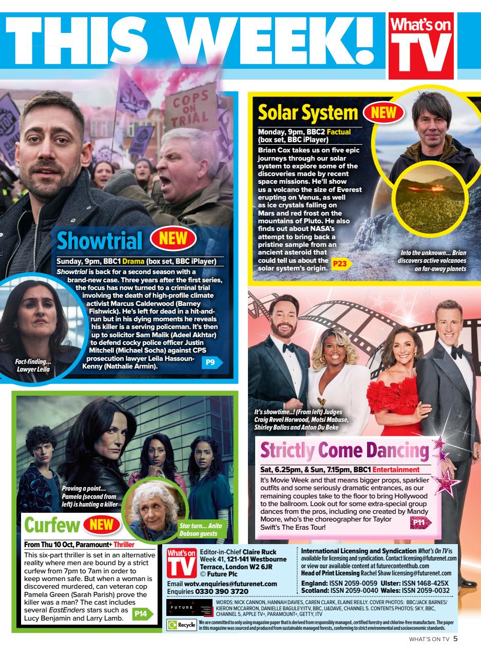 What's on TV Preview Pages