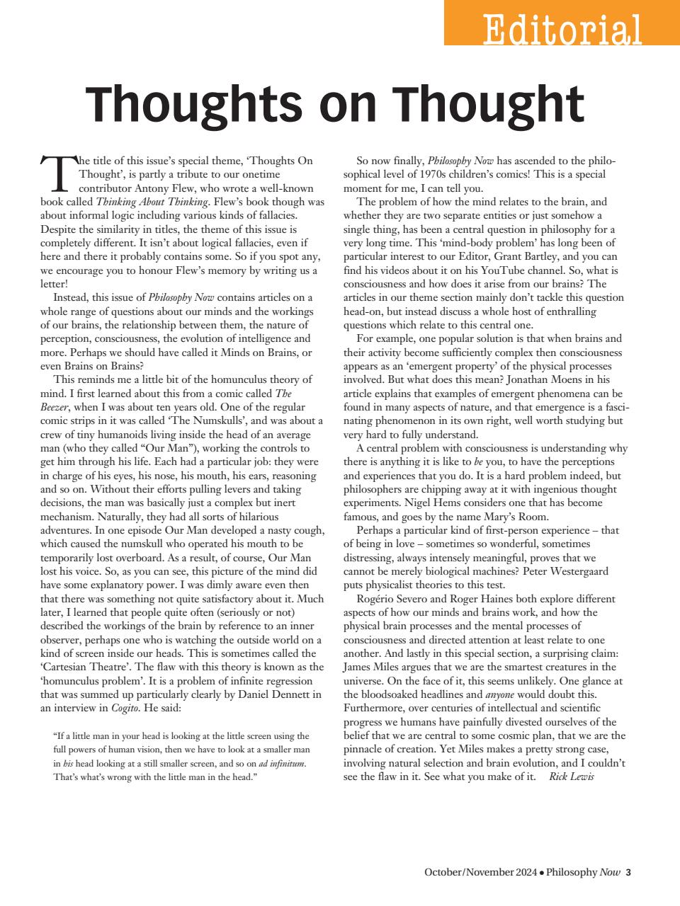 Philosophy Now Preview Pages