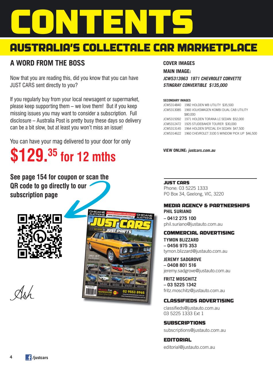 JUST CARS Magazine Subscriptions and 24_OCT Issue