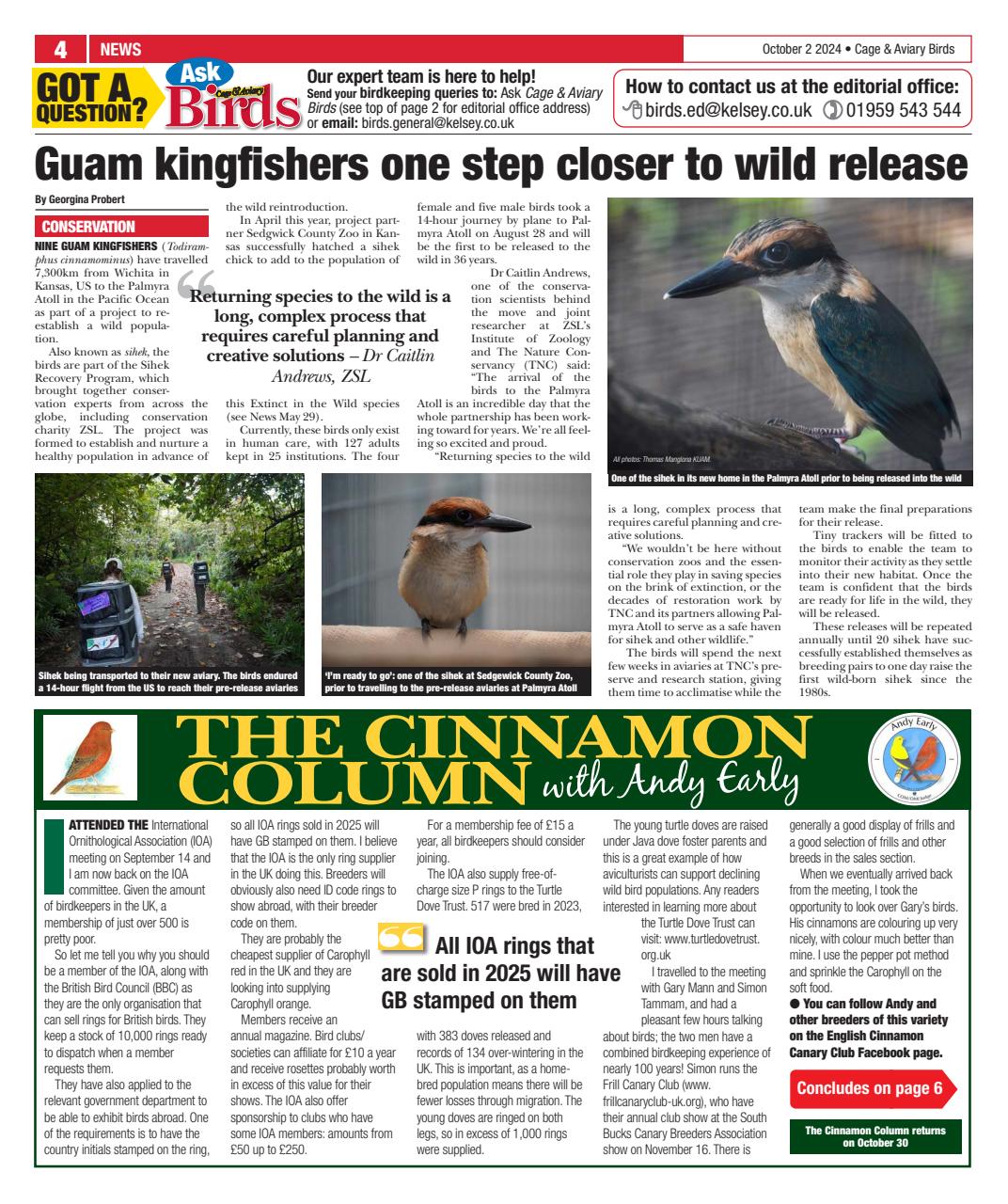 Cage & Aviary Birds Preview Pages